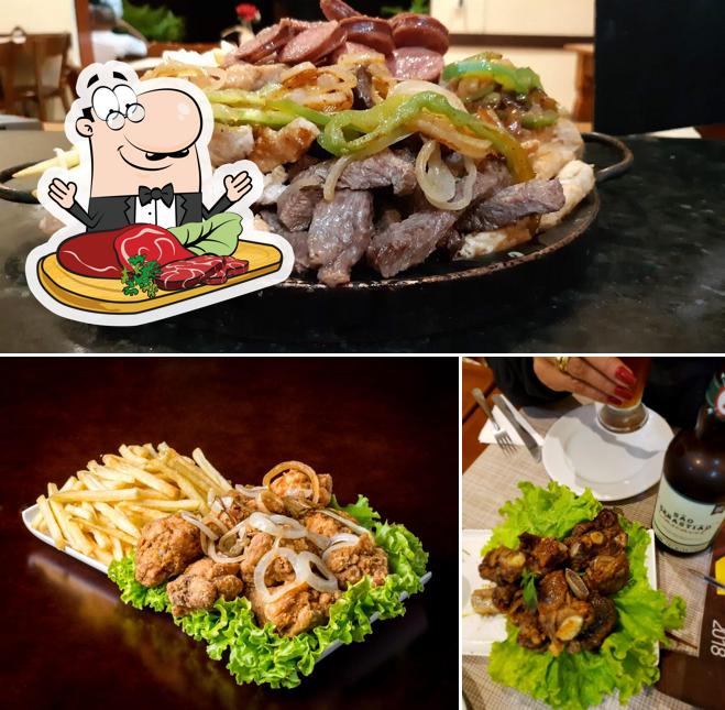 Peça pratos de carne no Pizzaria & Chopperia Céu Da Boca