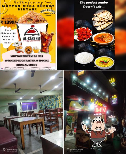 Among various things one can find food and interior at Al Karim family restaurant
