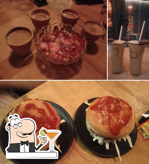 The picture of drink and food at J's Cafe