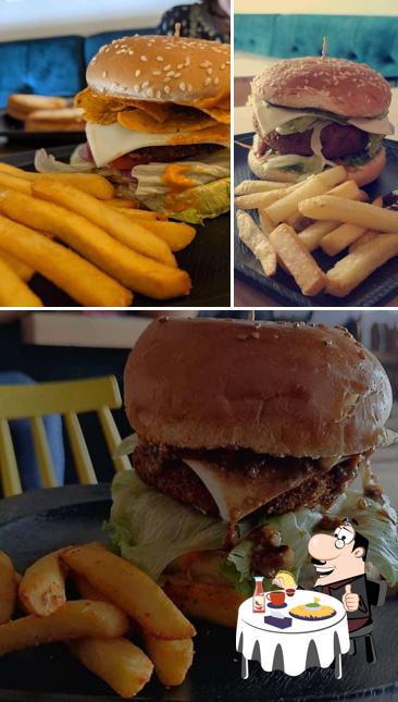 Try out a burger at Cafe Frontyard