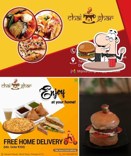 Order a burger at Chai Ghar Champa