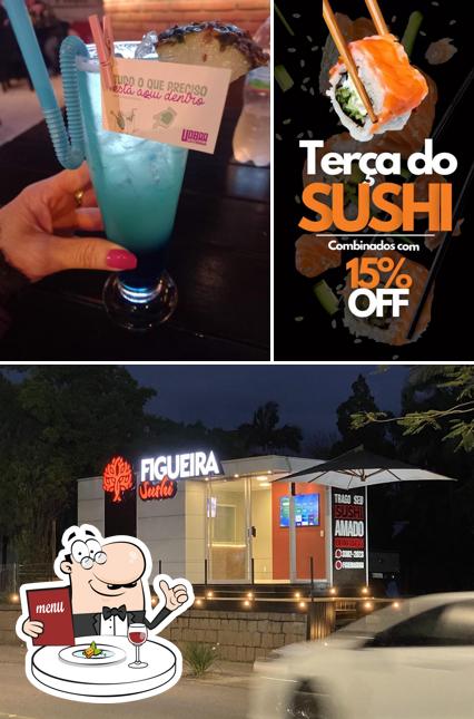 A imagem do Figueira Sushi’s comida e exterior