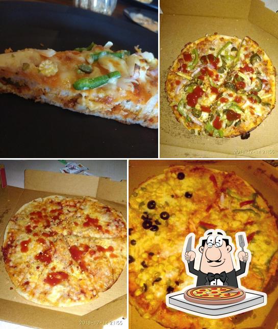 Pick various types of pizza