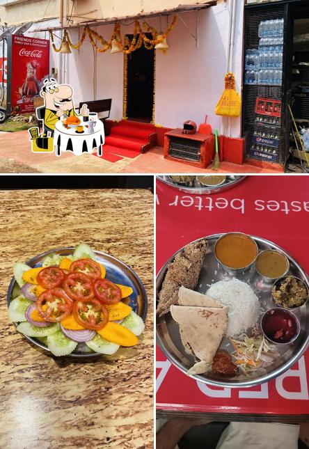 The picture of food and interior at Friends Corner Family Bar & Restaurant