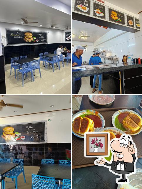 The interior of Jay Bhavani Vadapav