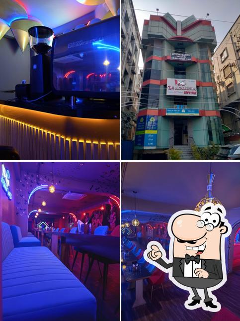 Take a seat at one of the tables at La Monalisha Cafe