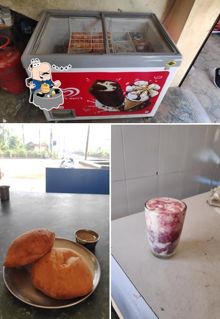 Check out the picture showing food and interior at Ganesh Hotel