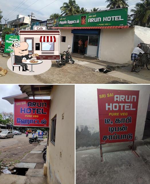 The exterior of Sri Sai Arun Hotel (Pure Veg)