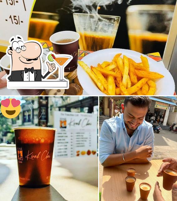 The photo of Kirak chai’s drink and food