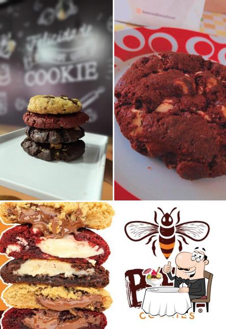 Bee Cookies Formosa serve uma seleção de sobremesas