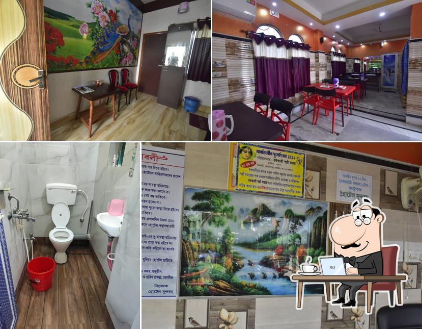 The interior of Hotel Sundaram Best Hotel in Bakkhali Best Restaurant in Bakkhali