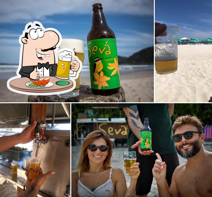 Sevá Cerveja - Carrinho de Praia - Restaurante e Bar Pé na Areia - Camburi - Litoral Norte
