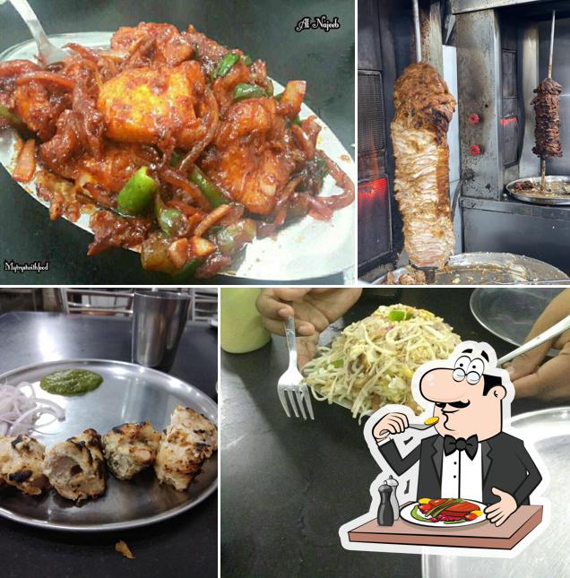 Food at Hotel Al-Najeeb Nawab of Kebab