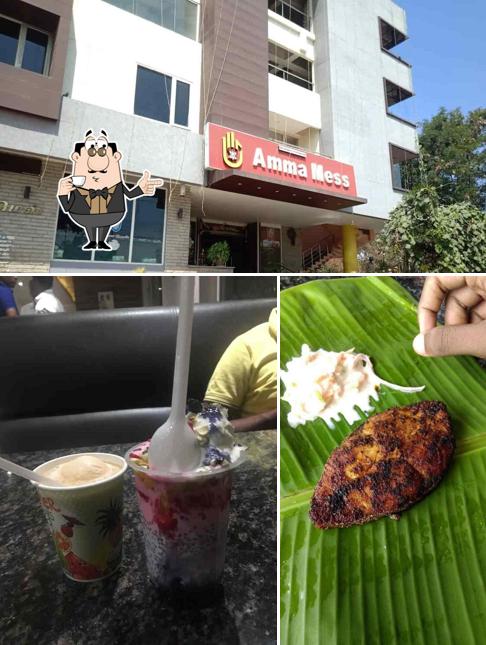 Enjoy a beverage at Amma Mess