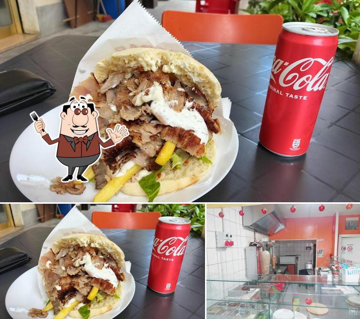 Panino con maiale stirato al Euro Kebab