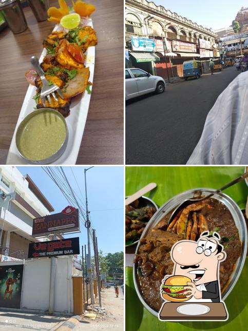 Order a burger at Hotel Kannappa