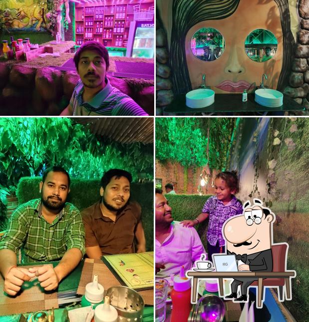 The interior of Jungle Safari Family Restaurant,Nawada