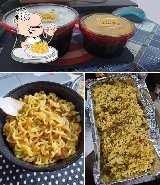 Spaghetti carbonara at Abddin Food