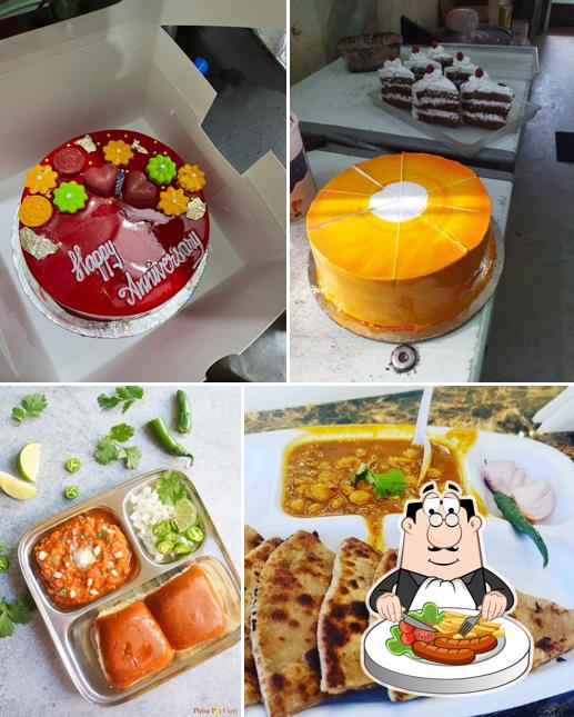 Food at Maanvi's bakery and sweets