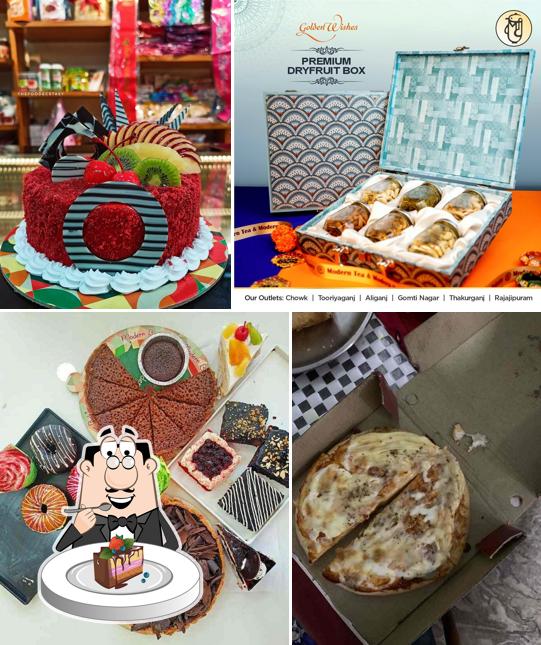 Chocolate cake at Modern Tea & Modern Bakery, Engineering College Chauraha