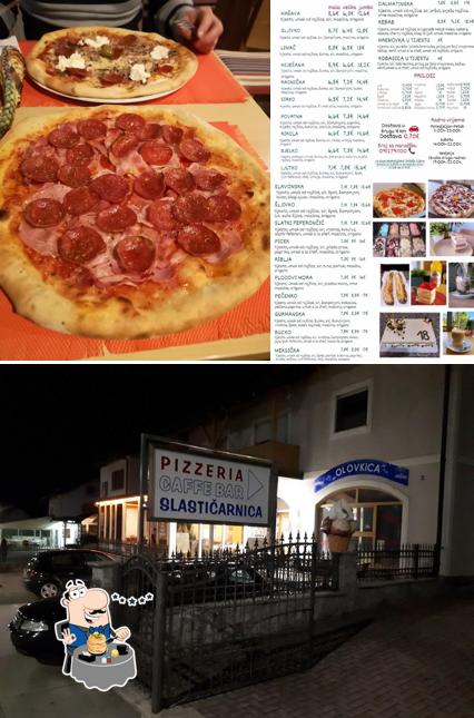 La cibo e esterno del ristorante