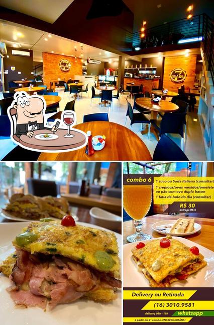 A imagem a 7 Grãos Cafeteria’s comida e interior
