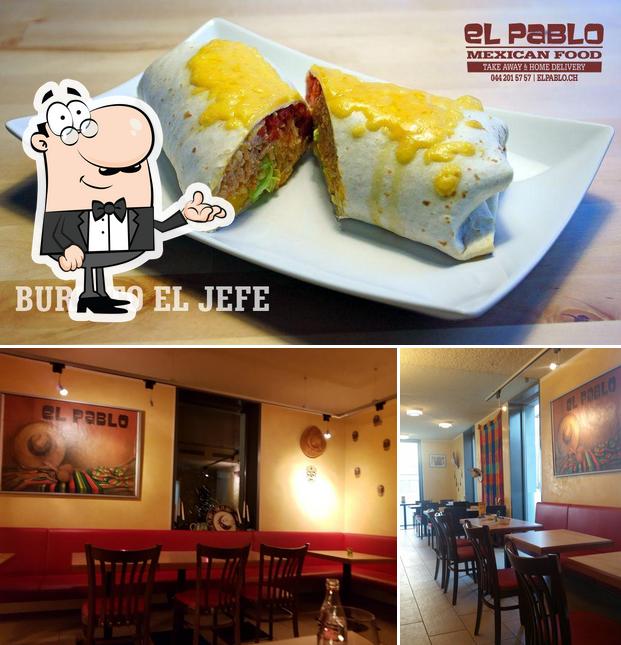 Questa è la foto che presenta la interni e cibo di El Pablo