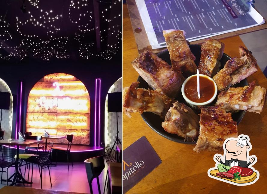 Prove pratos de carne no Capitólio Cocktail Bar