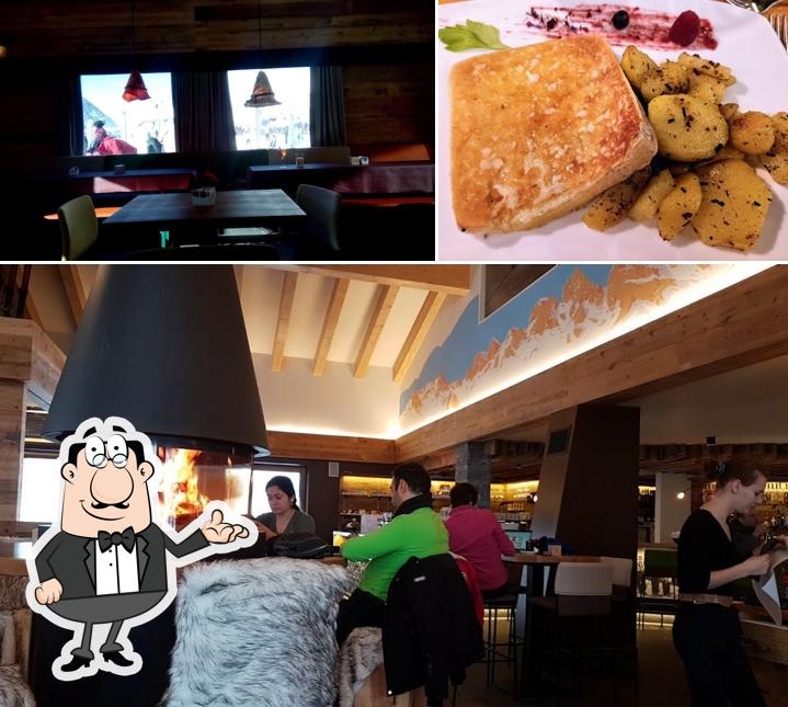 La interni e cibo del ristorante