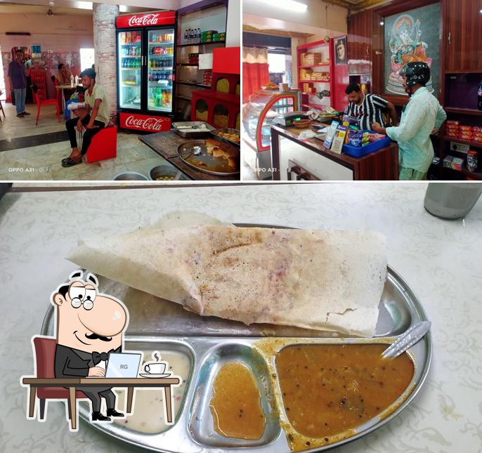 Take a look at the photo showing interior and food at ANANTA BILAS