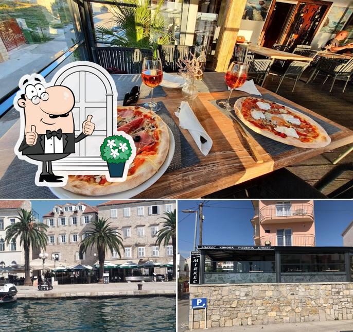 Guarda la immagine che raffigura la esterno e interni di Konoba Pizzeria Mirkec