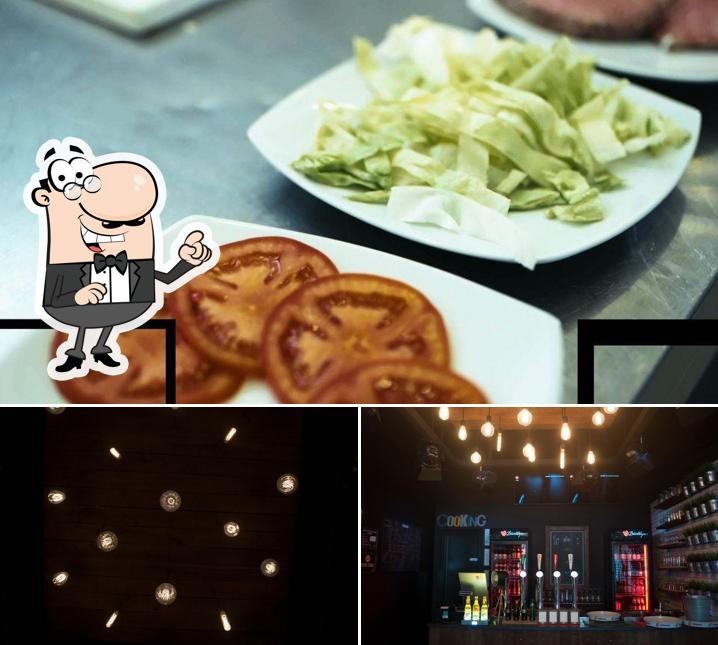 La esterno e cibo del ristorante