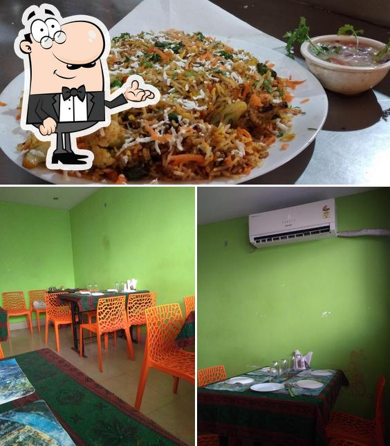 Among different things one can find interior and food at Smug Bar & Restaurant