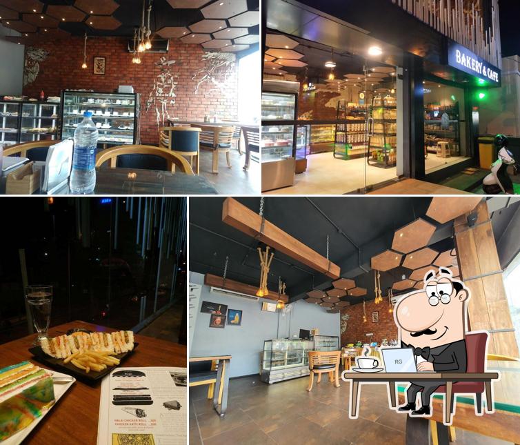 Take a seat at one of the tables at The Muffin House
