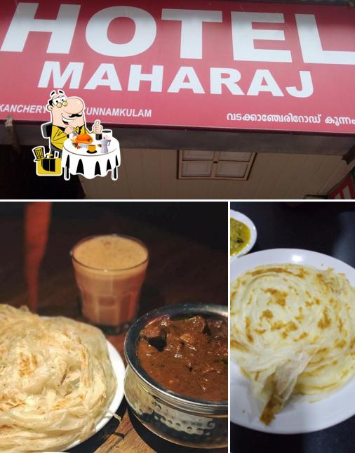 Among various things one can find food and exterior at Hotel Maharaja