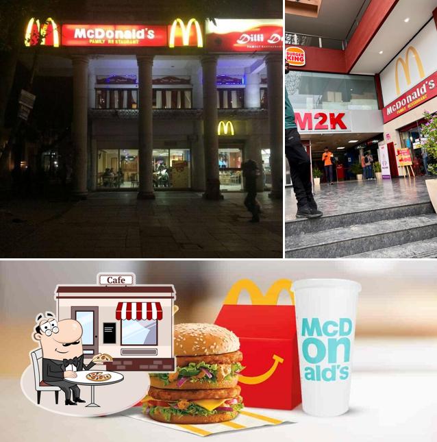 The image of exterior and food at McDonald's