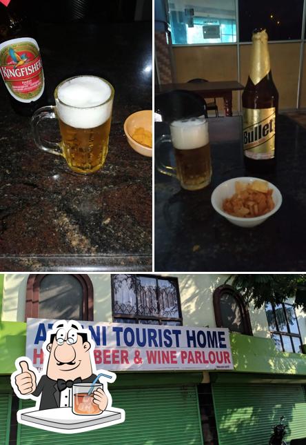 The restaurant's drink and interior