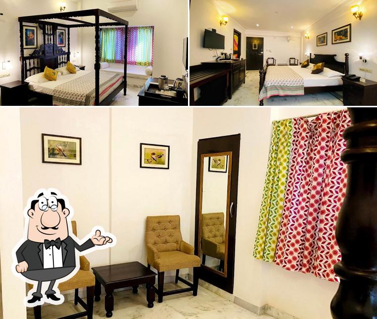 The interior of Kotra Haveli Rooftop Restaurant