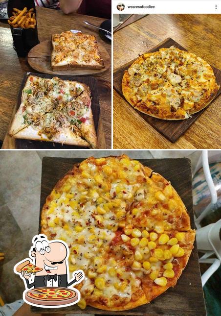 Pick pizza at Roast Cafe