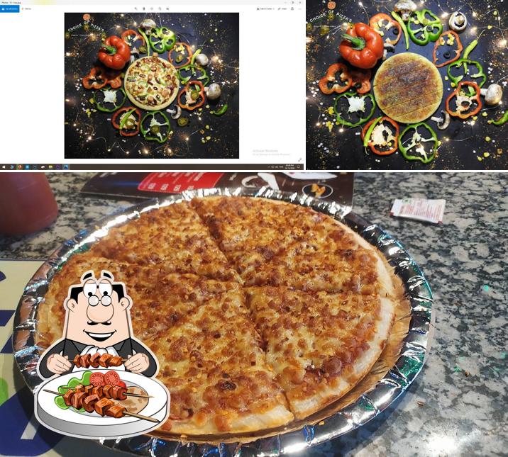 Food at Choice of pizza's