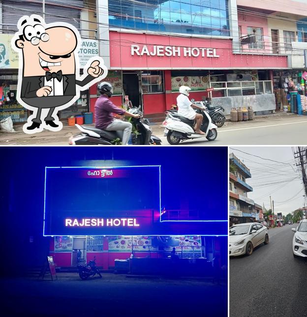 The exterior of Rajesh Hotel