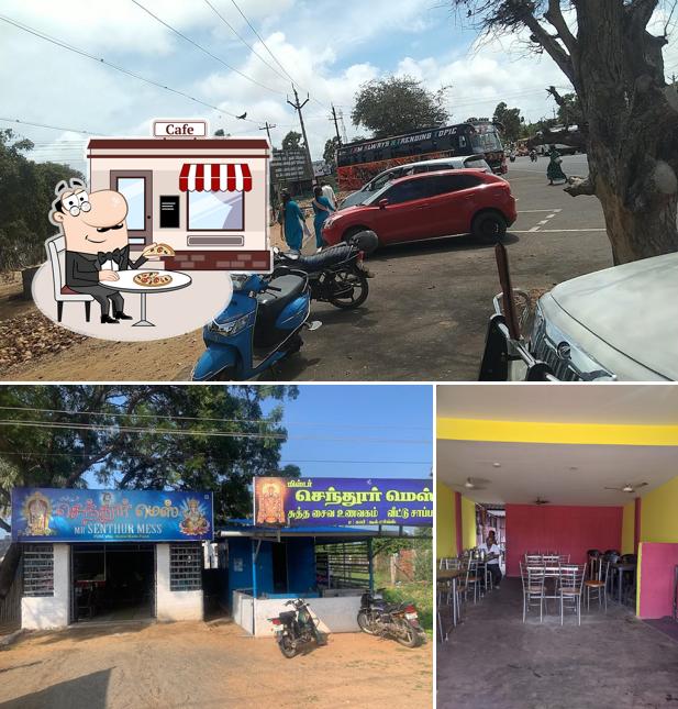 Take a look at the picture showing exterior and interior at Mr Senthur Mess