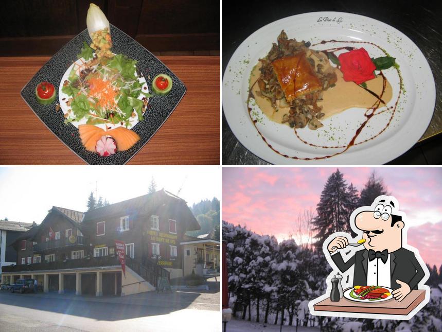 Tra le varie cose da Pizzeria Dent-de-Lys si possono trovare la cibo e esterno
