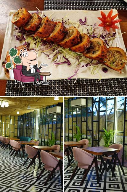 Check out the image showing interior and food at Vaishali Veg Inn