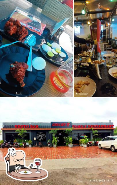 The photo of Chillies Restaurant’s food and exterior