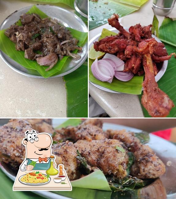 Meals at Dindigul Venu Biriyani