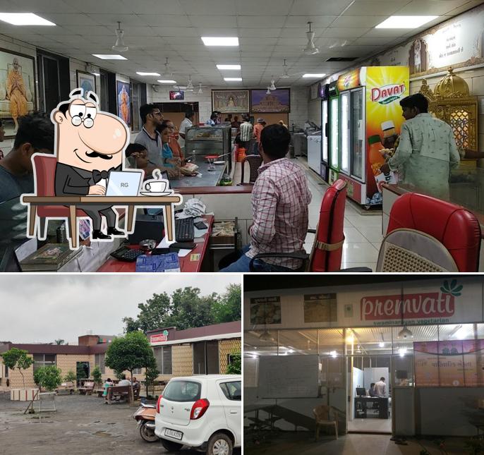 The interior of Premvati Swaminarayan Vegetarian