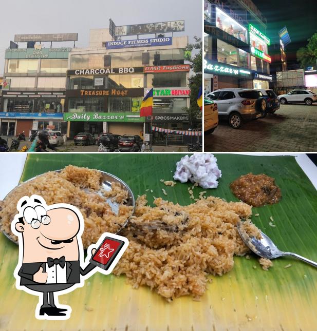 The picture of exterior and food at AMBUR STAR BRIYANI since 1890 -SHOLINGANALLUR
