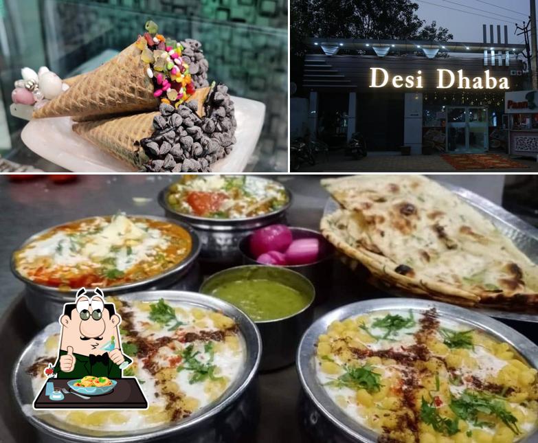 The image of food and exterior at Desi Dhaba Faridabad
