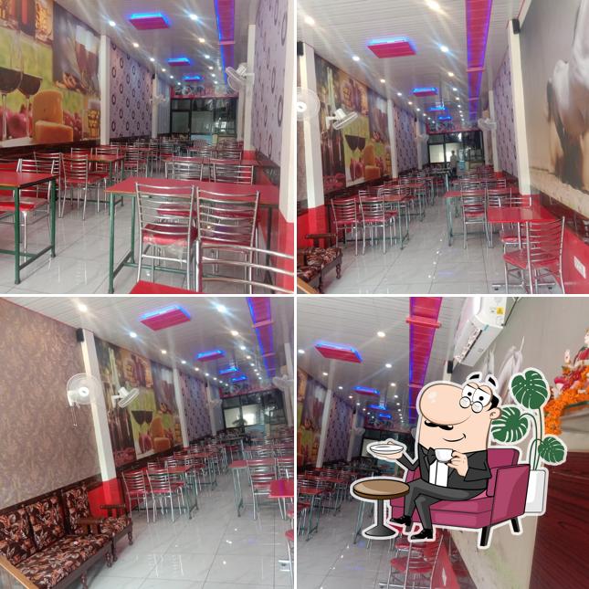 Take a seat at one of the tables at Everest Chicken Point